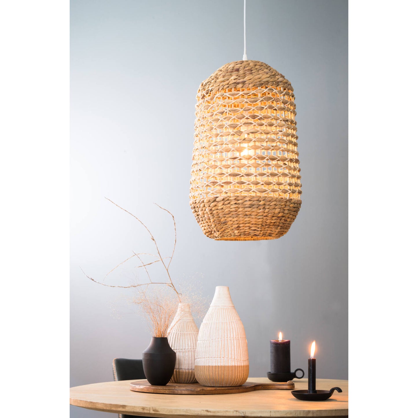 Light & Living Hanglamp Tripoli – Ø 37,5 cm – Gevlochten Rotan In Naturel/Bruin – Moderne Ronde Lamp Voor Woonkamer En Eetkamer – Exclusief Lichtbron – E27 Fitting