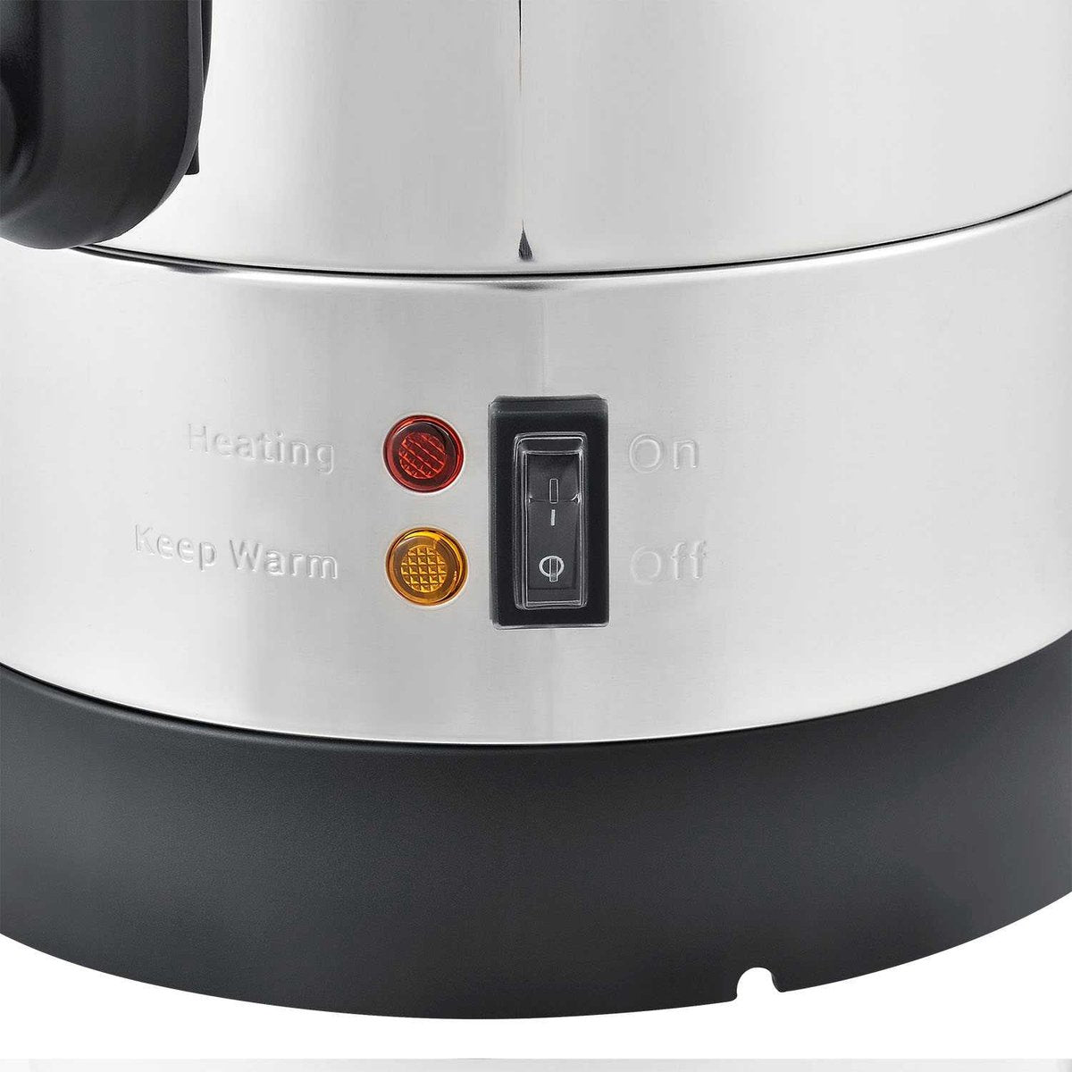 Juskys Glühweinketel 7L - 1500W - warmhoudfunctie - zilver/zwart - 42 cm