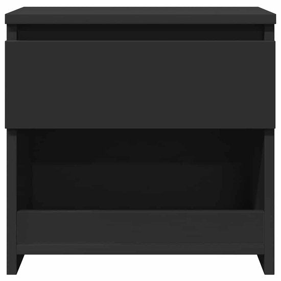vidaXL - Nachtkastjes - 2 - st - 40x30x39 - cm - bewerkt - hout - zwart