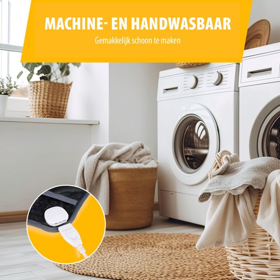 Tristar BW-4771 Elektrische Hand- en Voetwarmer – 6 Warmtestanden – Wasbaar – 42x32cm – Fleece – Automatische Uitschakeling - Grijs