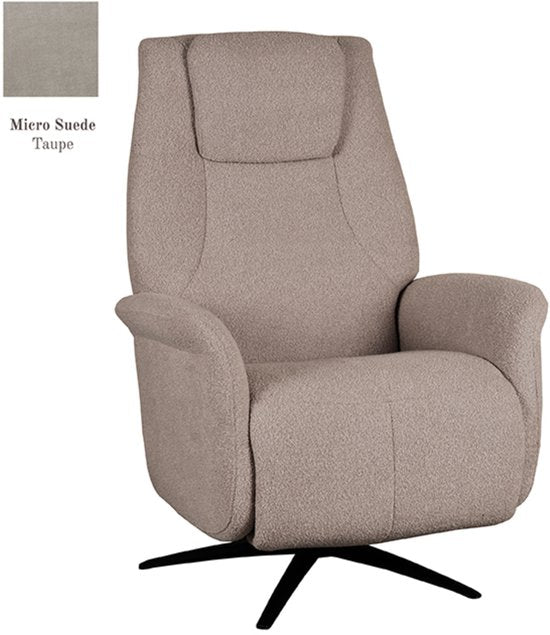LABEL51 Stockholm Fauteuil - Bruin - Stof - One Size - - - Draaibaar - Met Armleuning