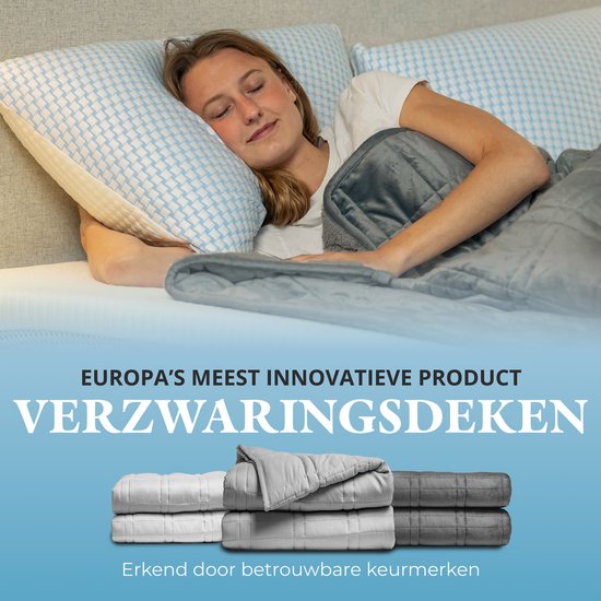 EL Life Verzwaringsdeken 7 kg - Fluweel & Sherpa Fleece Zwaartedeken OEKO-TEX - Weighted Blanket 135 x 200cm - Verzwaarde Deken - Grijs
