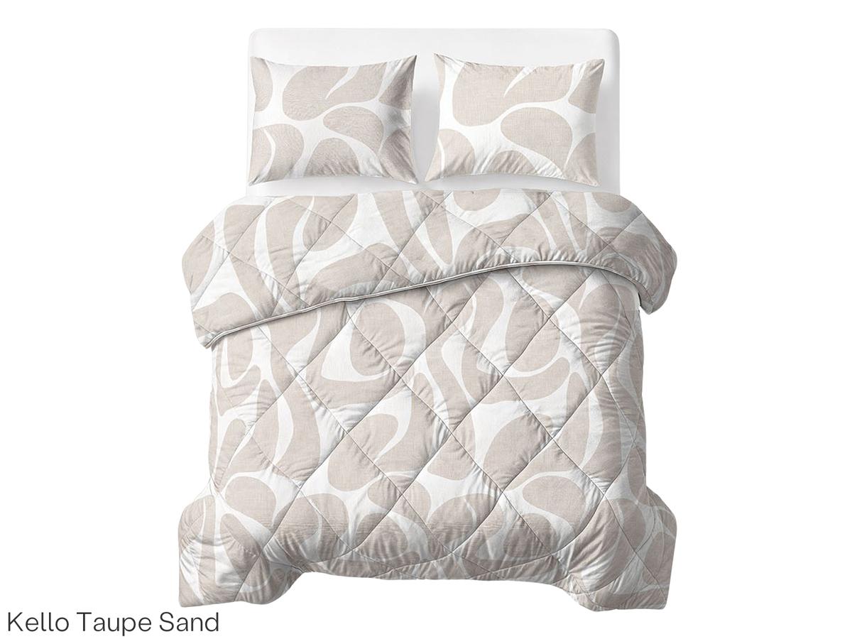 Sleeptime Wasbaar Dekbed Zonder Overtrek - Inclusief Kussensloop - maat 200 x 200 cm - Taupe/Zand