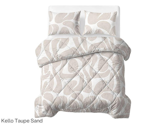 Sleeptime Wasbaar Dekbed Zonder Overtrek - Inclusief Kussensloop - maat 200 x 200 cm - Taupe/Zand