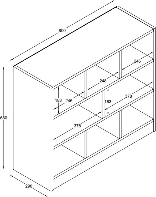 VDD – Vakkenkast – Wandkast – Vakkenkast Wit – Vakken Kast – Wandkastje – Wandkasten – Wandkasten Woonkamer – 8 Vakken – Wit