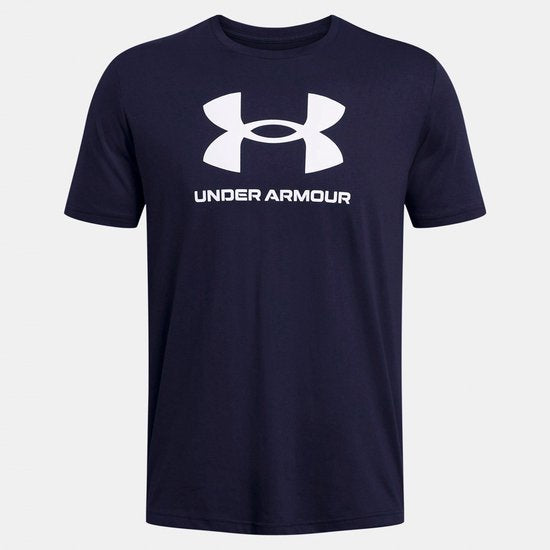 Under Armour UA SPORTSTYLE LOGO UPDATE SS-BLU Heren Sportshirt - Academy - Wit