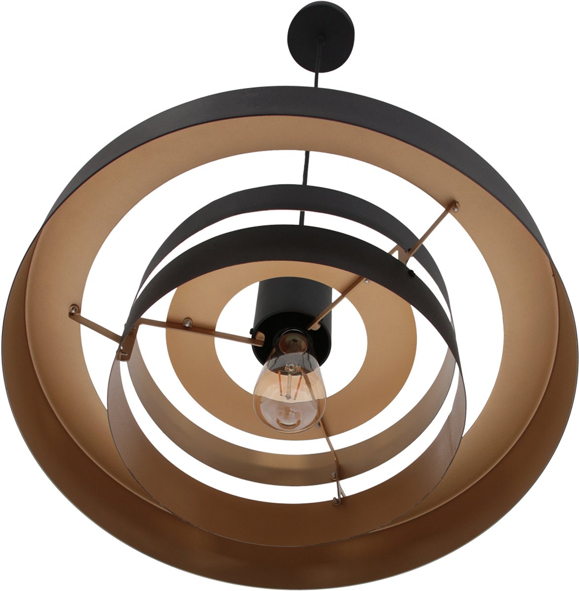 Anne Lighting Hanglamp Flinter – Ø50 cm – Metaal – E27 – Zwart