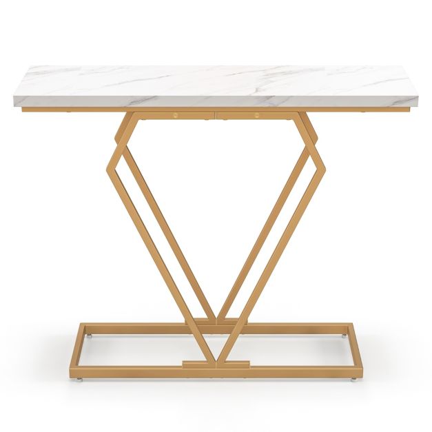 Coast Consoletafel - MDF & Metaal - Incl. Anti-kantelset - 100 x 29,5 x 80 cm - Wit
