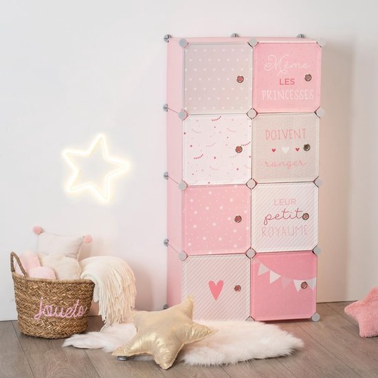 Atmosphera Roze 6 vakken opbergkast