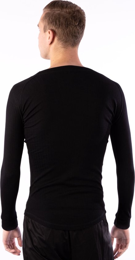 Avento Thermoshirt Lange Mouw - Heren - 2-Pack - Zwart - Maat L