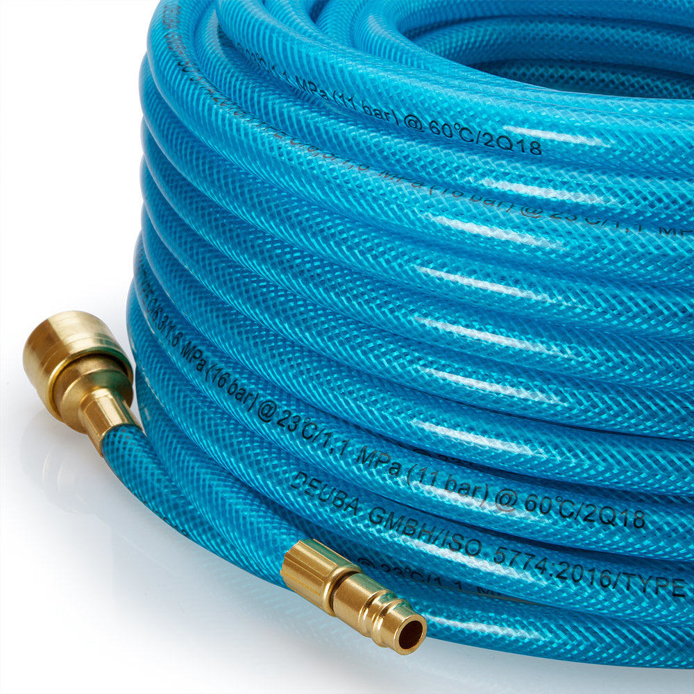 Deuba Persluchtslang 30m 15bar – Snelkoppeling 1/4-Aansluiting - Pvc
