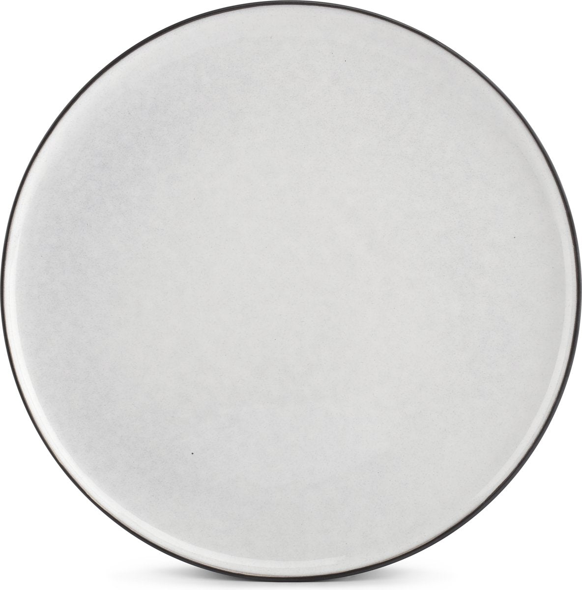 S|P Collection Fina Plat Bord 26 cm Wit met Zwarte Rand – Set van 4