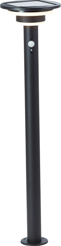 Brilliant Garvina - Buiten sokkellamp - Hoogte 85 cm- LED 3W - Solar - 430 lm - 3000K - IP44 - zwart