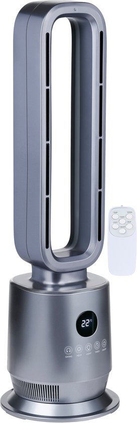 alpina 2-in-1 Ventilatorkachel 2000W - Elektrische Kachel en Ventilator met Afstandsbediening - Oscillerende Torenventilator met Timer - Heater met Verstelbare Temperatuur