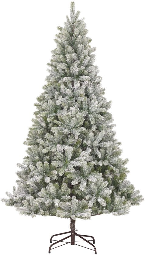 Black Box Trees Nagoya Kerstboom Frosted met Scharnierconstructie - Kunstboom met Volle Uitstraling en 738 Takken - Kerstversiering voor Binnen - H150 x Ø91 cm - Groen