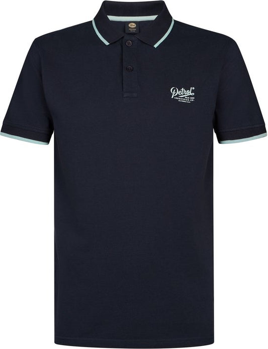 Petrol Industries - Heren Polo met korte mouwen Rally - Blauw - Maat XL