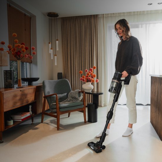 Bloomfold Draadloze Steelstofzuiger Swift – Kruimeldief - Met Laser en Vuildetectie – Krachtige 350W Accustofzuiger voor Dierenharen – Lichtgewicht – 60 min Accu