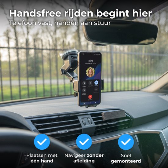 Nuvance Telefoonhouders Auto - GSM houder - 360° - Zuignap voor Raam & Dashboard - Telefoonhouder