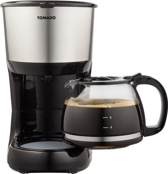 Tomado TCM1201S - Koffiezetapparaat - Filterkoffie - 10 kopjes - Zwart/rvs