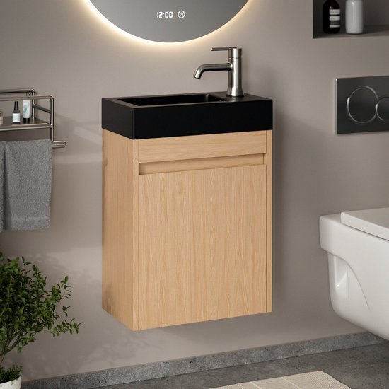 Mirlux Toiletmeubel Licht Eiken - Fonteinmeubel - Wc Kastje - Wc Meubel - 40cm