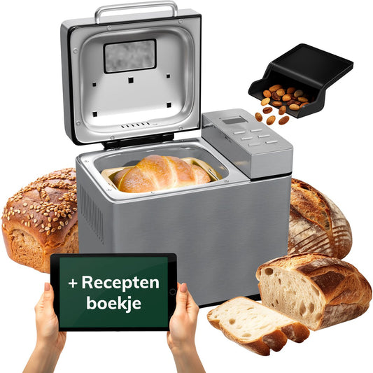 Skoov Bakemaster Broodbakmachine | RVS - Keramisch - 345x248x310 mm - 650W - 19 programma's - PFAS & Teflon vrij
