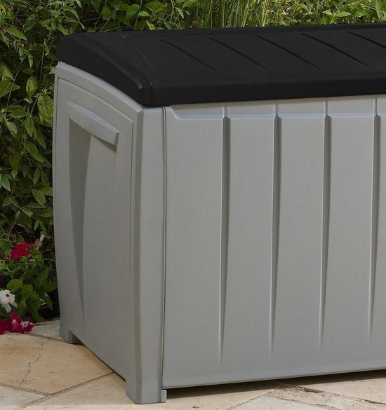 Keter Novel Opbergbox - 340L - 124x55x62.5cm - Grijs
