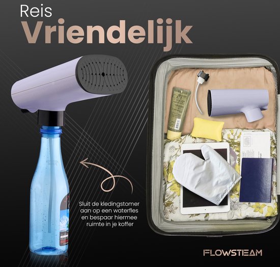 FLOWSTEAM® Luxe Kledingstomer - Handstomer - Stoomapparaat Kleding - Lavender Edition