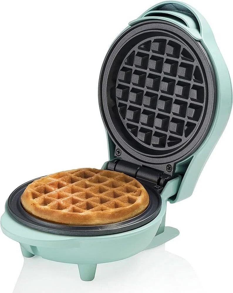 Bestron Sweet Dreams AMWE600G Mini Waffelijzer 550W - Temperatuurregeling - Ø10 cm Wafels - Mint
