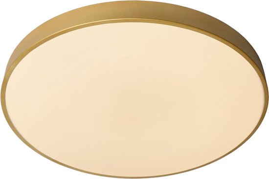 Lucide UNAR - Plafonnière (Plafondlamp) - Ø 60 cm - LED 3 StepDim - 1x60W 2700K - Mat Goud / Messing