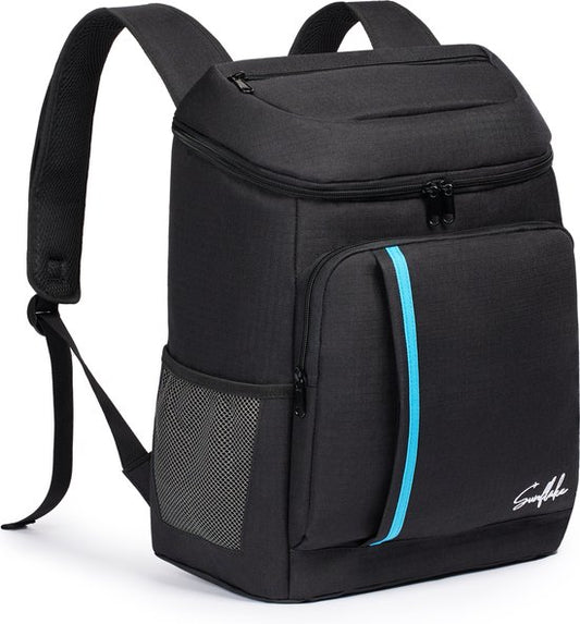 Koeltas Rugzak 20 liter - Compacte Geïsoleerde Koelrugtas - Backpack Lichtgewicht Koelrugzak - Zwart - Sunflake