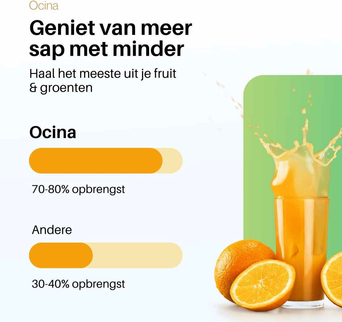 Ocina Mini Slowjuicer - Sapcentrifuge - Juicers - Zwart