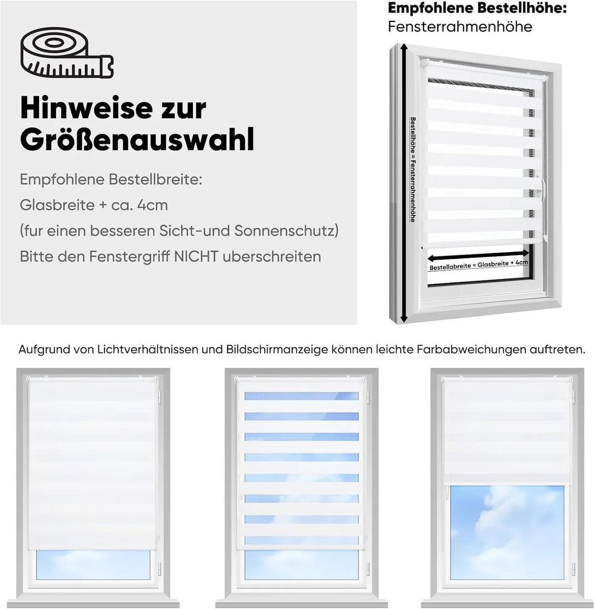 Sekey Duo Rolgordijn Zonder Boren - 45 x 150 cm - Verstelbare Lichtinval - Hittewerende Coating - Wit
