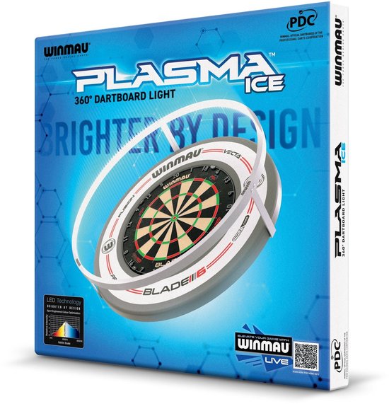 Winmau Plasma Ice Light Pro-Line Surround Bundel wit