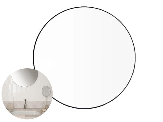 Blomus RIM Wandspiegel - Zwart - Ø 80 cm - 3 cm Diep