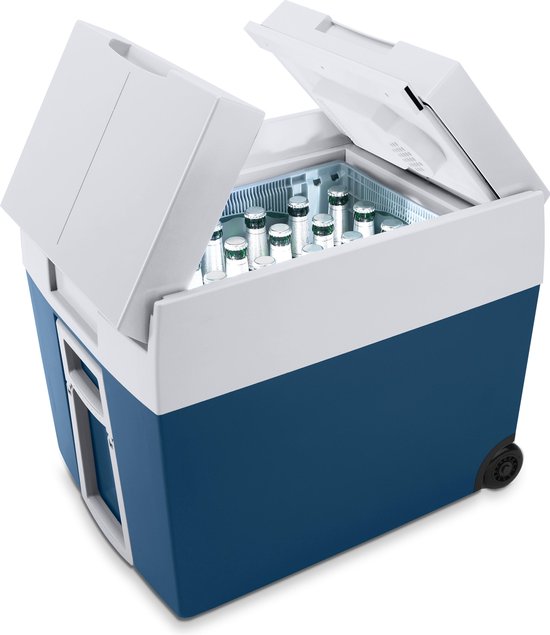 Mobicool MT48W thermo-elektrische koelbox met wielen - 48l - 12/230v - blauw/wit