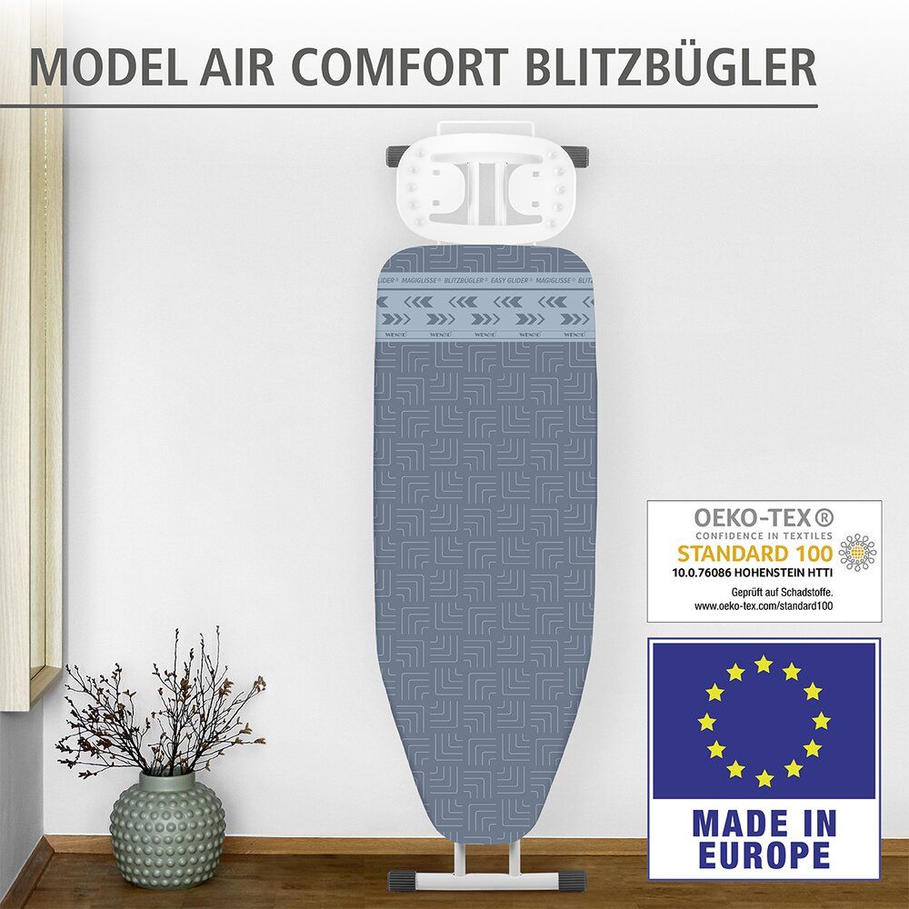 WENKO Air Comfort Blitzbügler Strijkplankhoes XL/Universal - Tot 140 x 48 cm - 5 Lagen