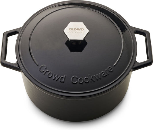 The Tasman Dutch Oven en Grill – Gietijzeren Kookpot Ø29 cm – Gerecycled Gietijzer – Traditioneel en Grill Deksel – 6,6L – Zwart