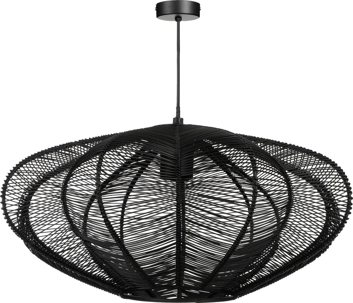 Mica Decorations Kanti Hanglamp - H20 x Ø41 cm - Metaal - Zwart