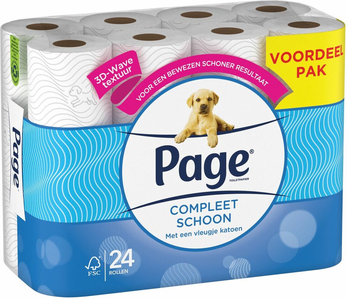 Page Toiletpapier Compleet Schoon 2-laags - 24 rollen - Wit
