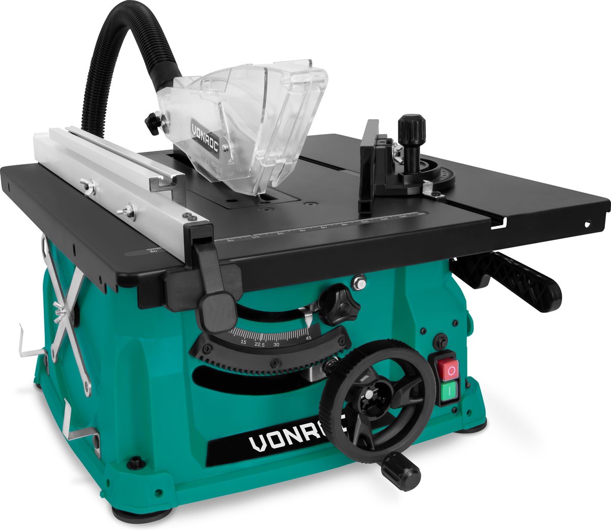 VONROC Zaagtafel – compact model – 1500W - 5000rpm - Ø210mm – Incl. 40T zaagblad