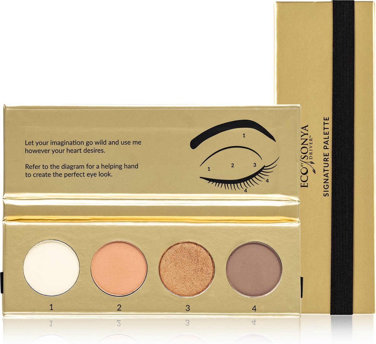 Eco by Sonya Signature Oogschaduw Palette – 4 Natuurlijke Tinten (4 x 2 g)