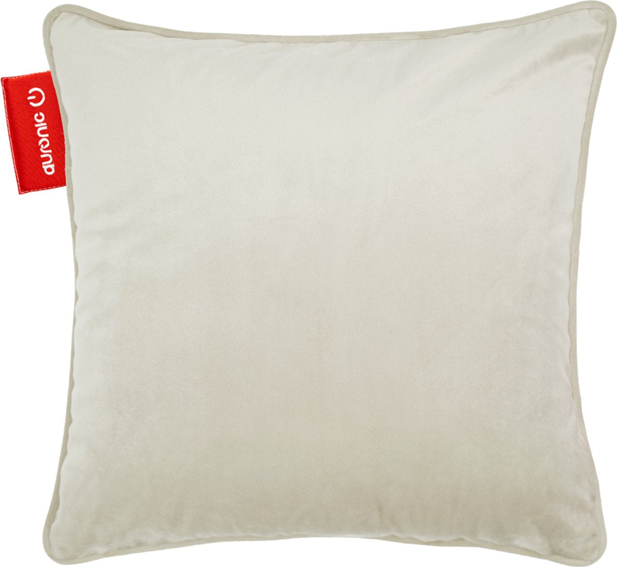 Auronic Draadloos Warmtekussen – Velvet 45x45 cm | Oplaadbaar & Elektrisch | Infrarood Verwarming | 3 Warmtestanden | Taupe