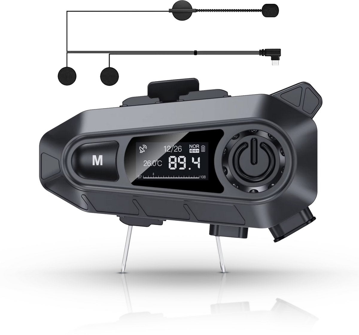 Tech Essentials R500 Motorhelm Headset - Bluetooth 5.4 - Intercom en Radio - Harde Microfoon