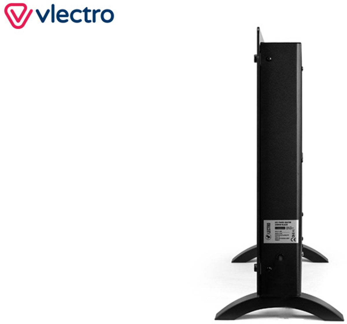 Vlectro - Slim verwarmingspaneel met instelbare timer - Zwart