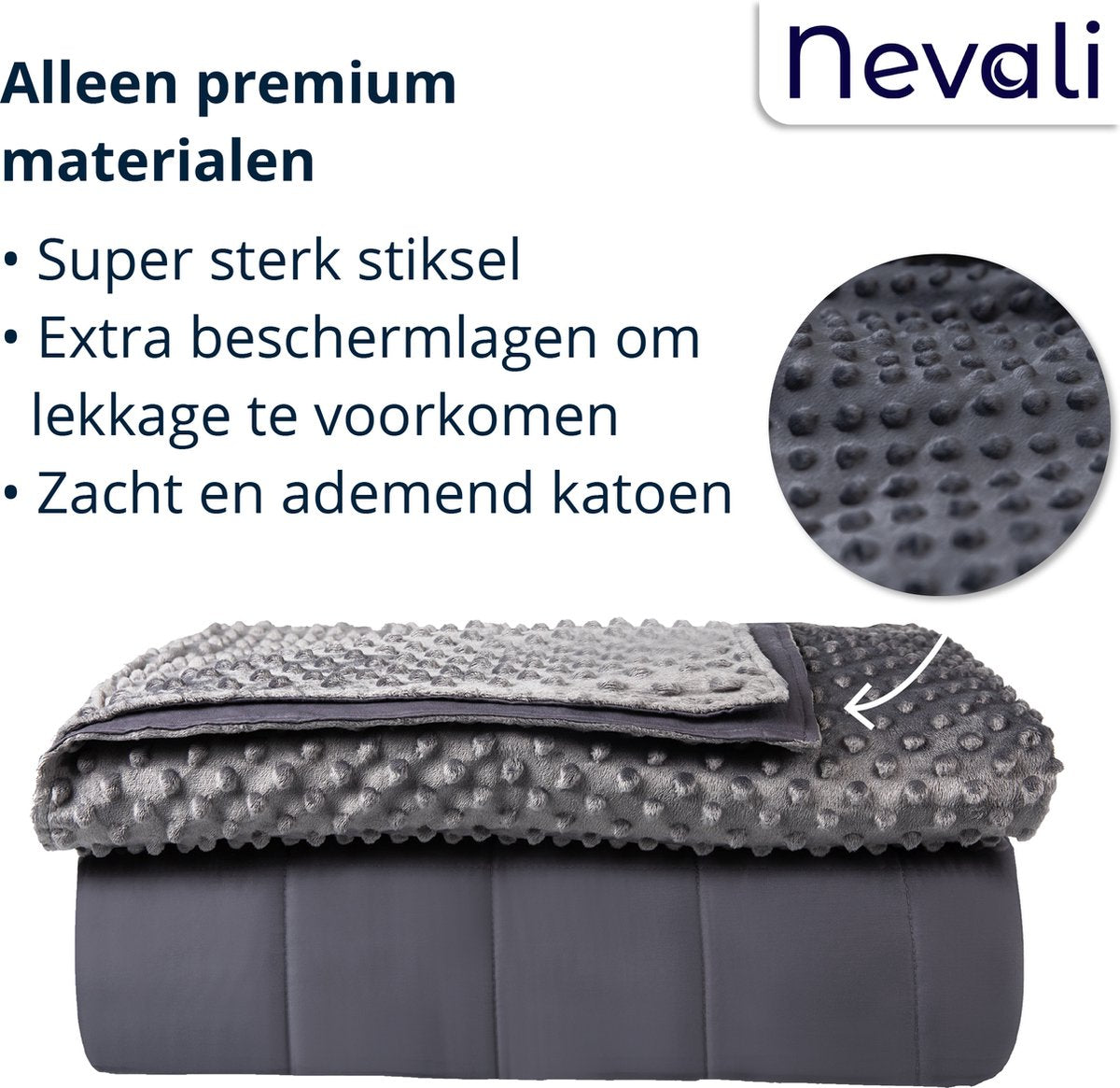 Nevali 4-seizoenen hoes - 200 x 200 cm - Grijs