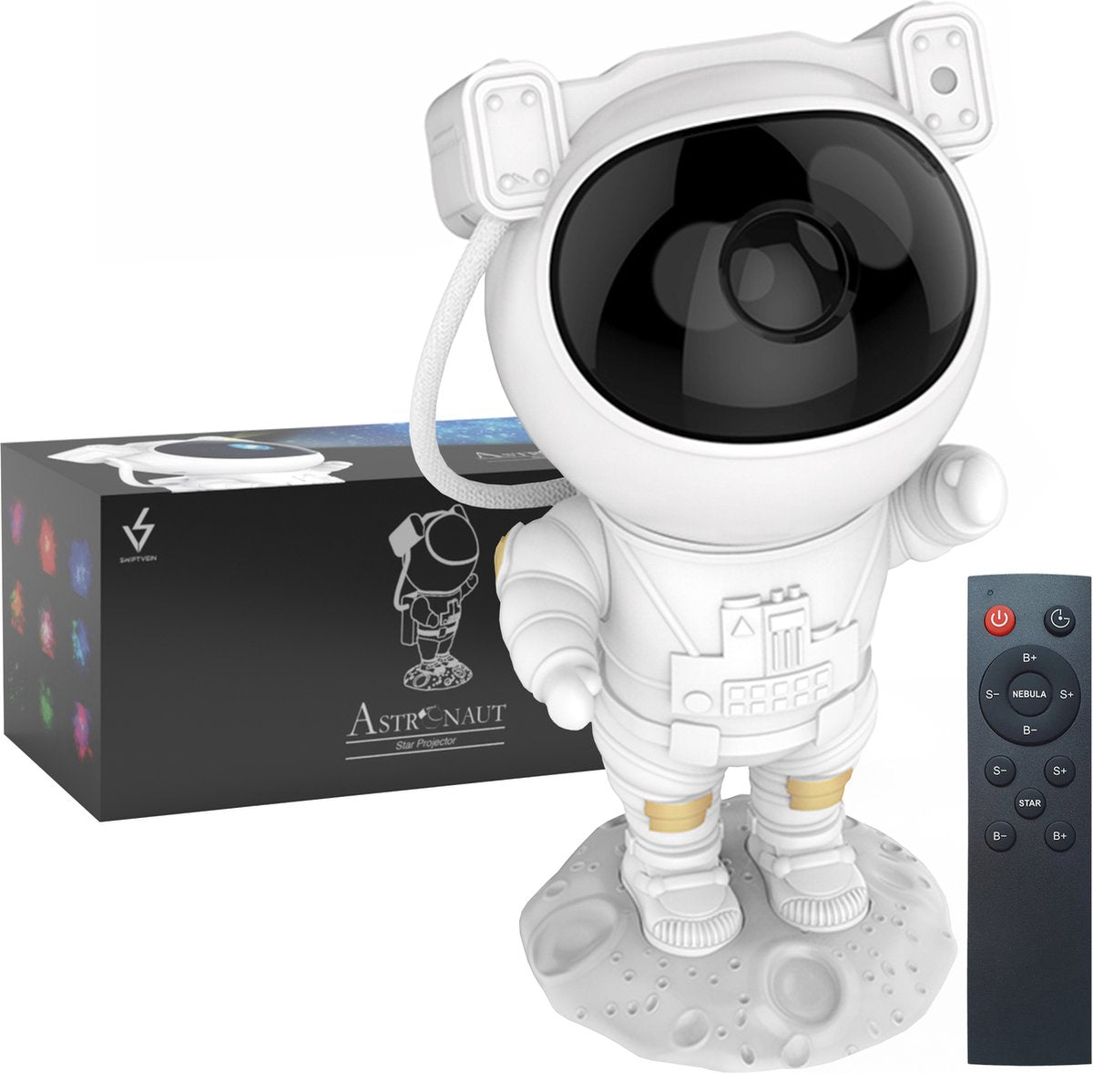 Swiftvein Astronaut Sterren Projector - Galaxy Projector met afstandsbediening - 8 kleurencombinaties