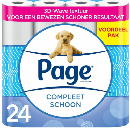 Page Toiletpapier Compleet Schoon 2-laags - 24 rollen - Wit