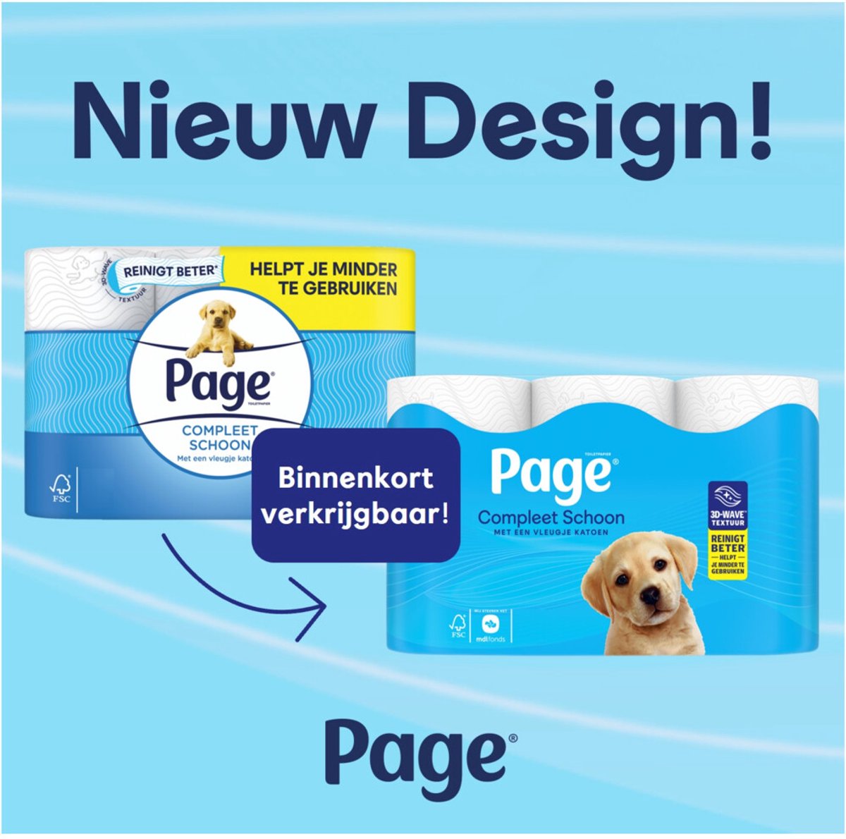 Page Toiletpapier Compleet Schoon 2-laags - 24 rollen - Wit