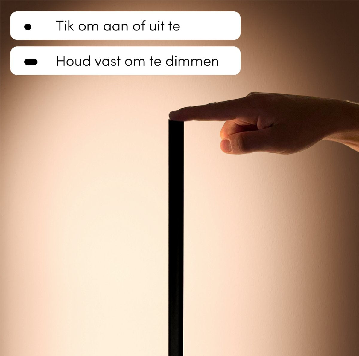 Nolt Vloerlamp - Staande Lamp - Dimbaar - 2700K - Mat Zwart