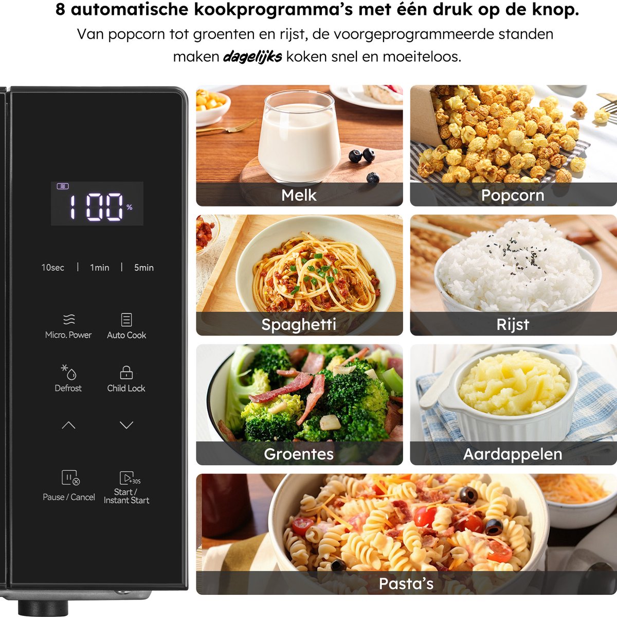 Saaf Magnetron - 20L -Touchscreen - 700W - Zwart - 462×332×264 mm